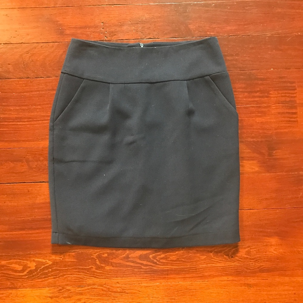 forever 21 womens pencil skirt in navy blue